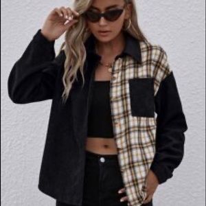 Plaid Color Block Shacket